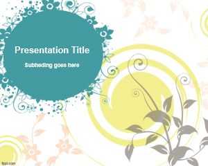 Simple PowerPoint Template with Flowers