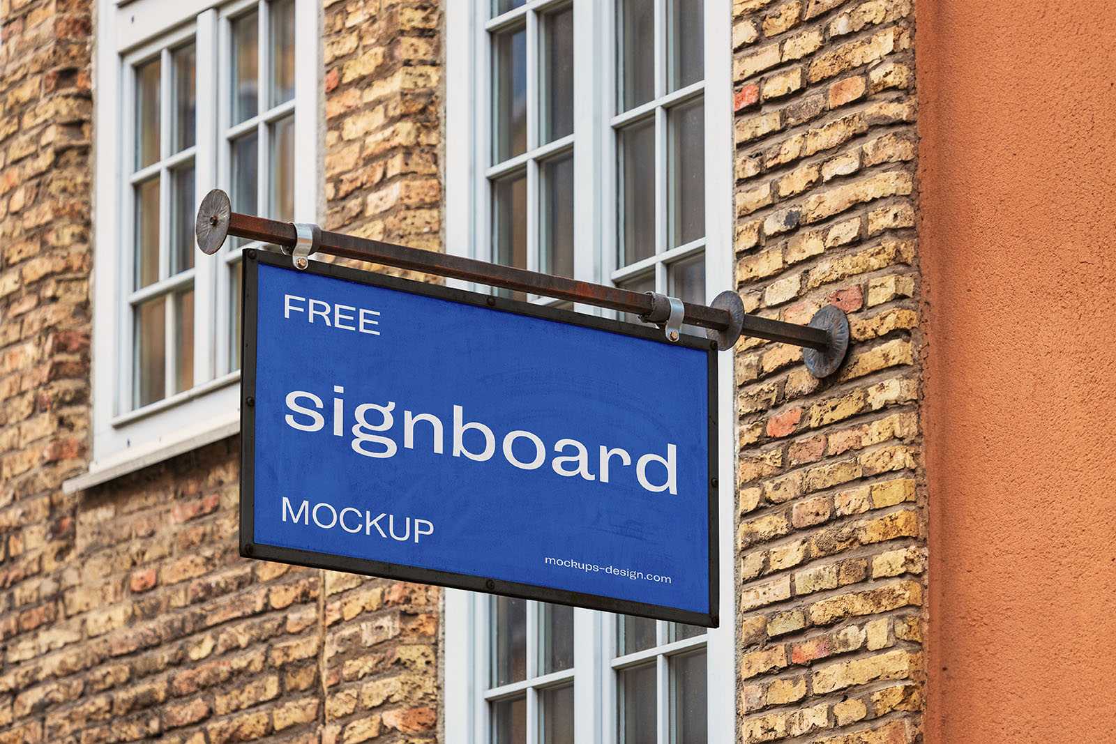 Simple rectangle signboard mockup