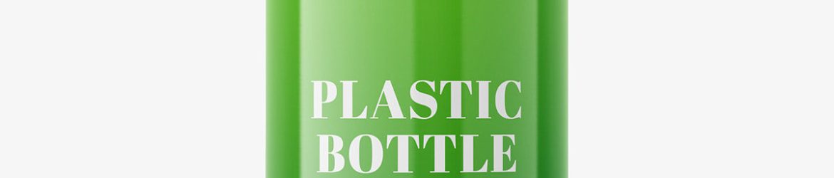 Simple round bottle mockup / glossy