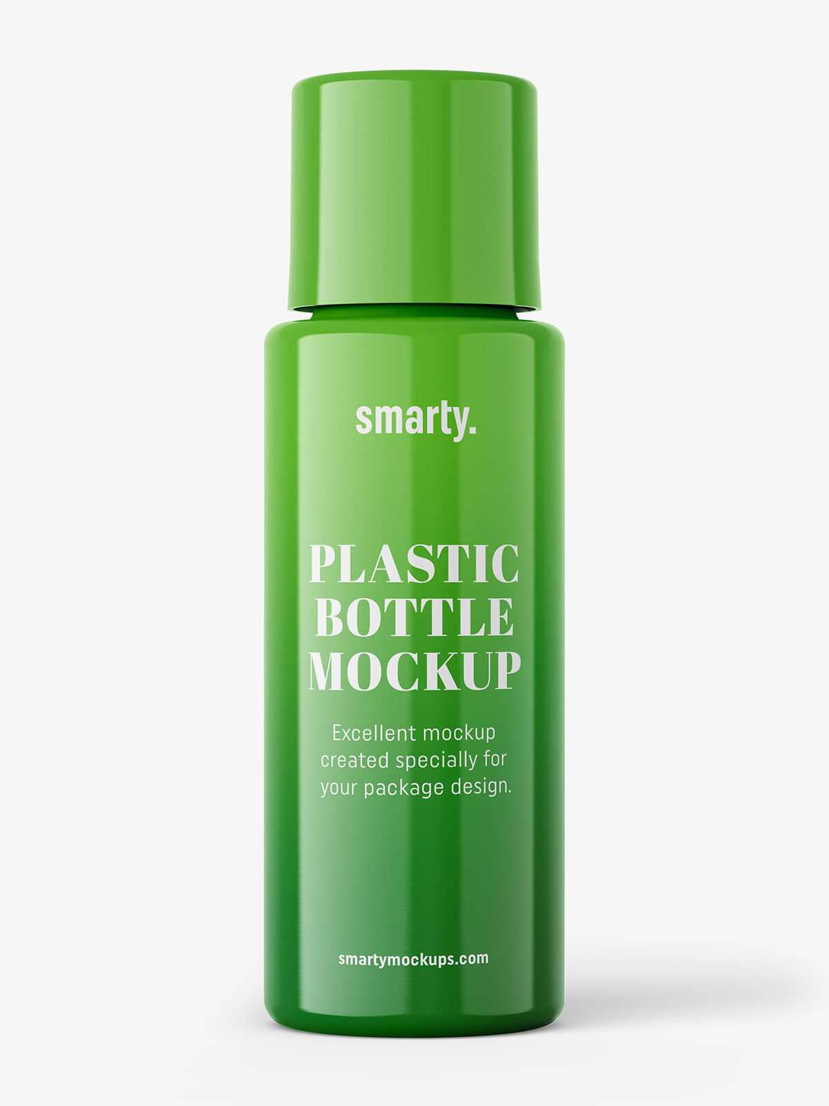 Simple round bottle mockup / glossy