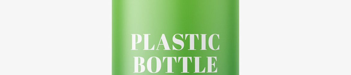 Simple round bottle mockup / matt