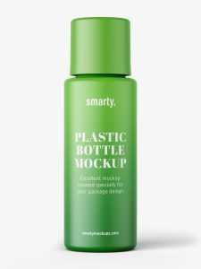 Simple round bottle mockup / matt