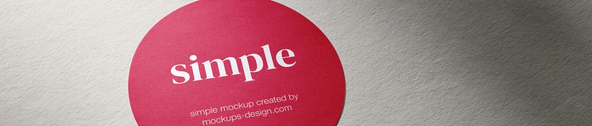 Simple round sticker mockup