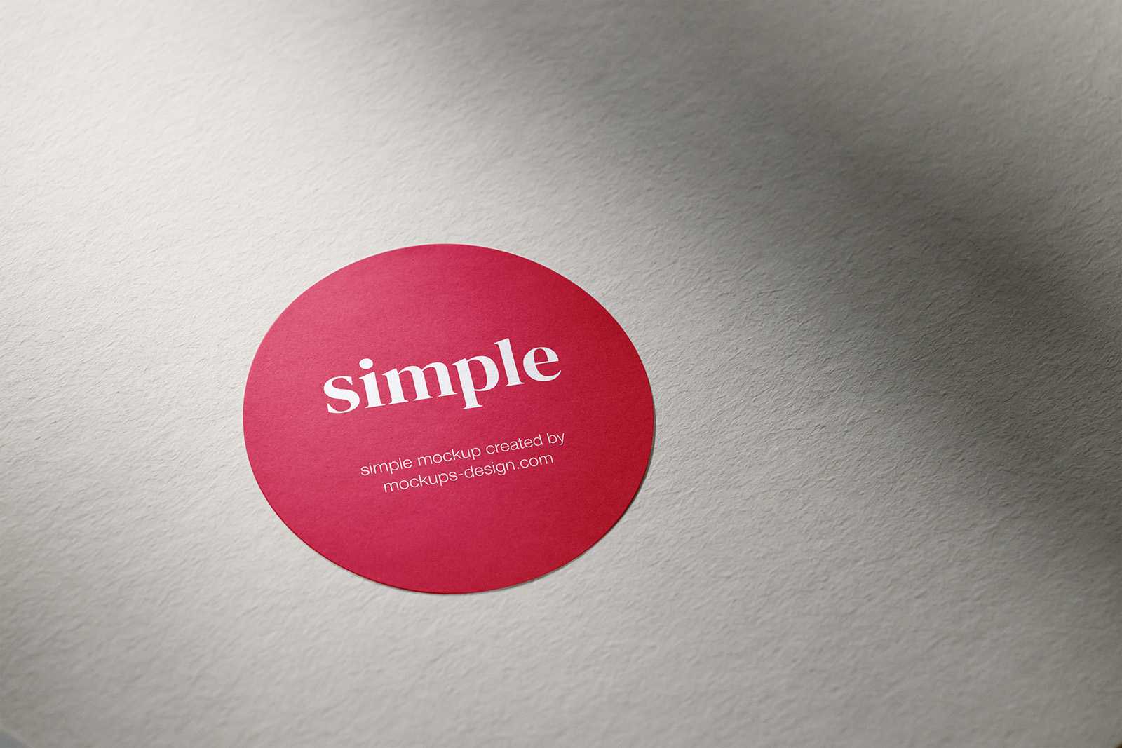 Simple round sticker mockup
