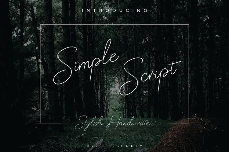 Simple Script typeface