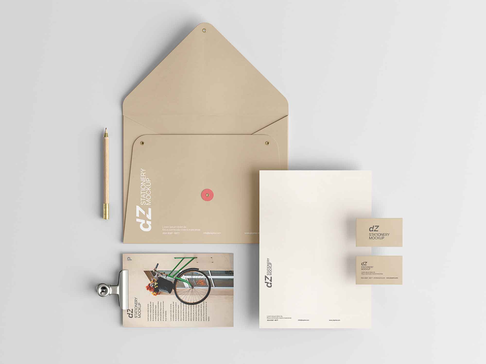 Simple Stationery Mockup (PSD)