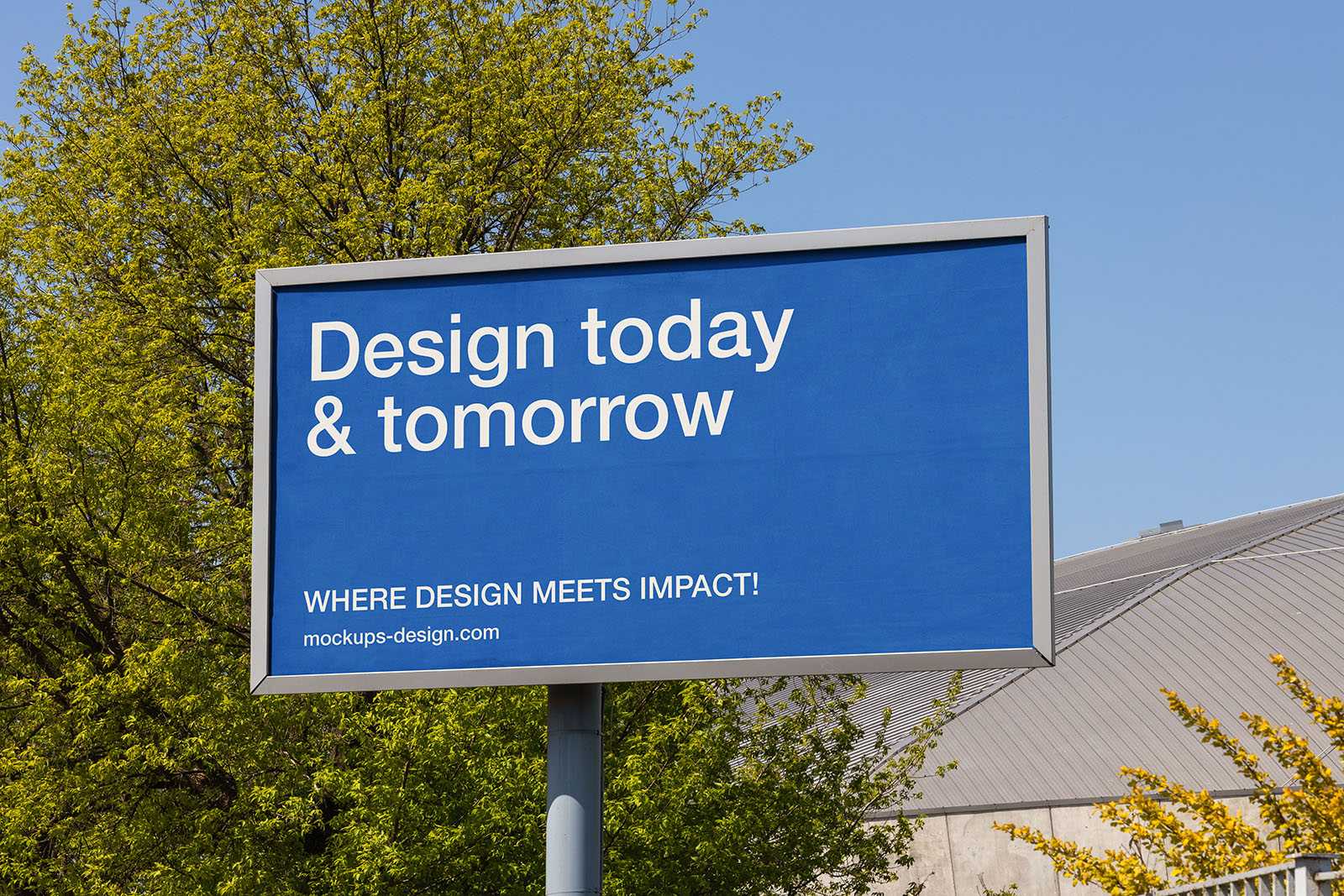 Simple sunny billboard mockup