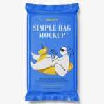 Simple sweet bag mockup / glossy