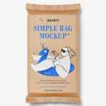 Simple sweet bag mockup / kraft paper