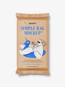 Simple sweet bag mockup / kraft paper