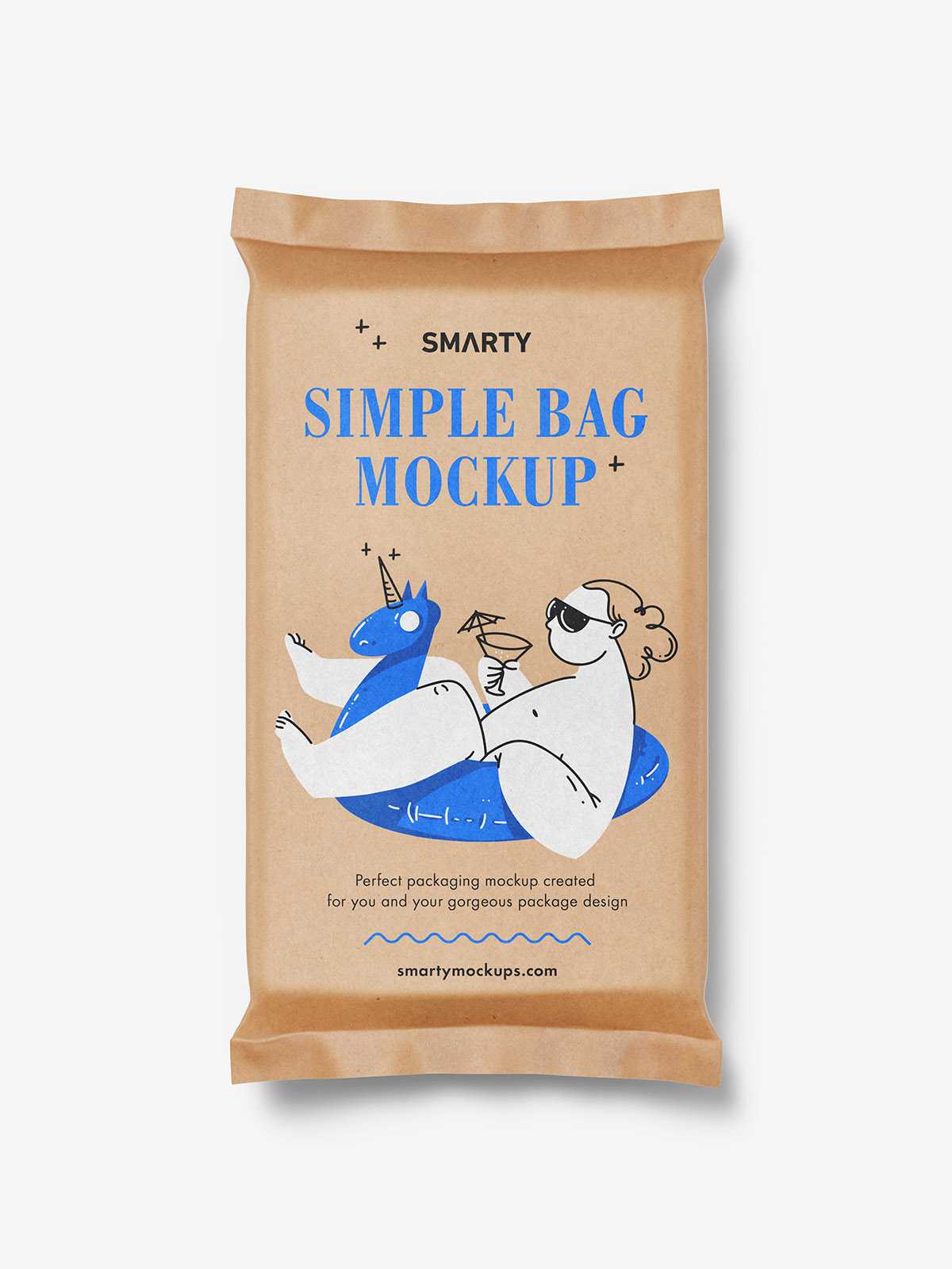 Simple sweet bag mockup / kraft paper – Free PSD Download Simple sweet bag mockup / kraft paper