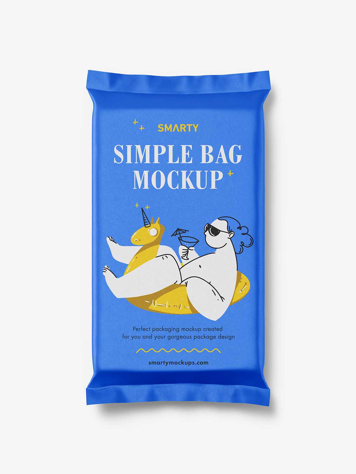 Simple sweet bag mockup / matt
