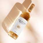 Simple white wine bottle mockup