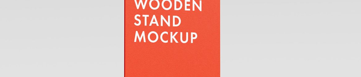 Simple wood stand mockup - Instant Download