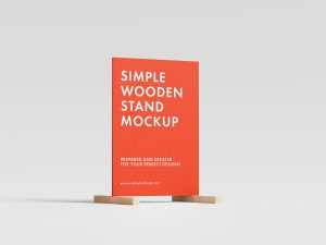 Simple wood stand mockup - Instant Download