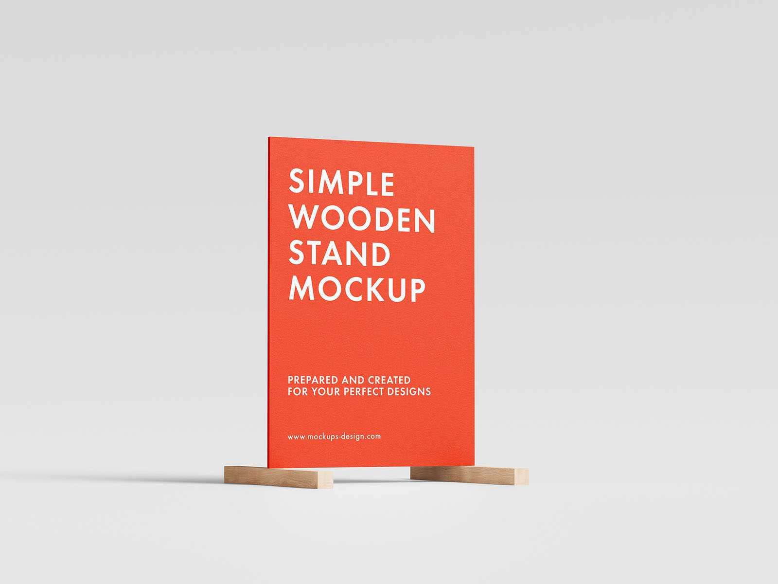 Simple wood stand mockup - Instant Download
