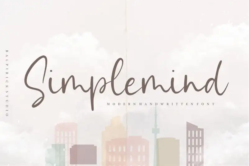 Simplemind Modern Handwritten Font