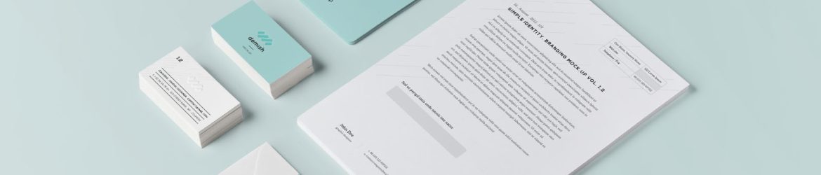 Simplified Branding Stationery Mockup