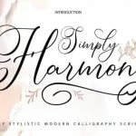 Simply Harmony Calligraphy Font - Fonte Grátis Simply Harmony Calligraphy Font