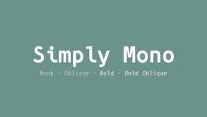 Simply Mono Font Family › Fontesk