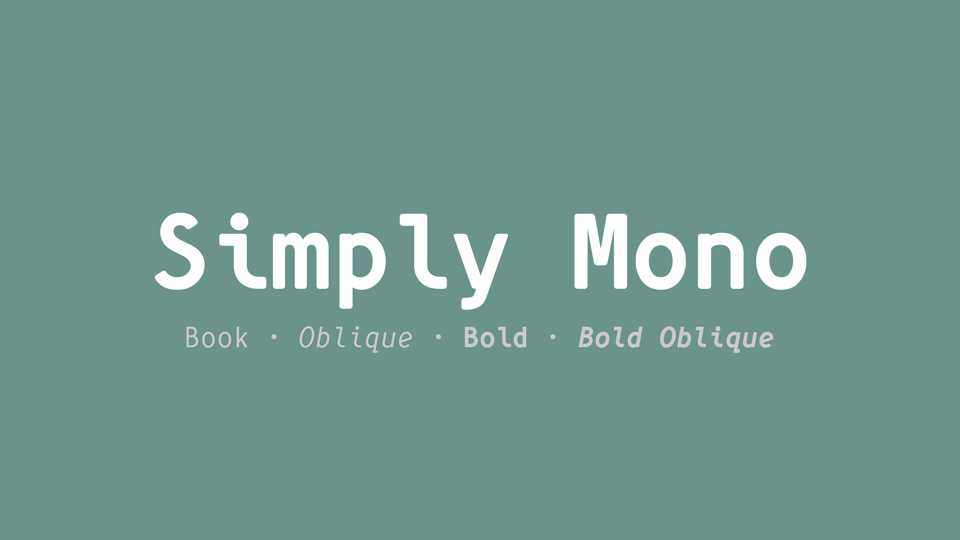 Simply Mono Font Family › Fontesk