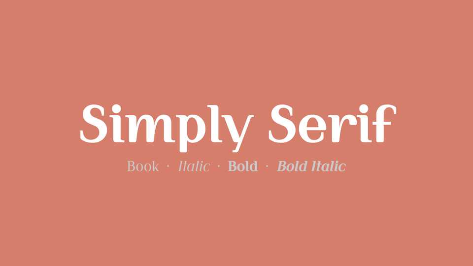 Simply Serif Font Family › Fontesk