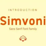 Simvoni Sans Serif Font