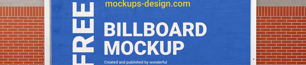 Single billboard mockup - Instant Download