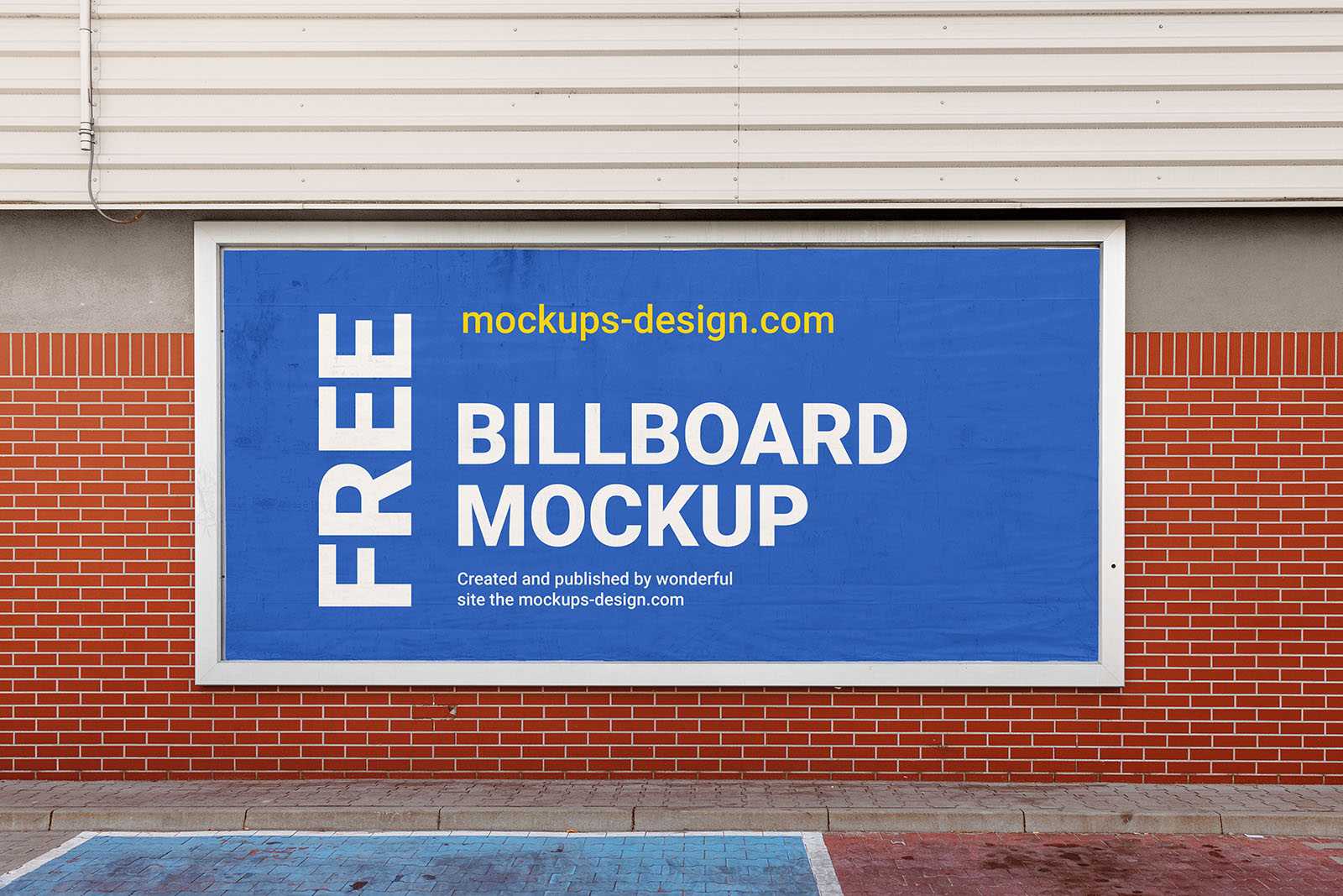 Single billboard mockup - Instant Download
