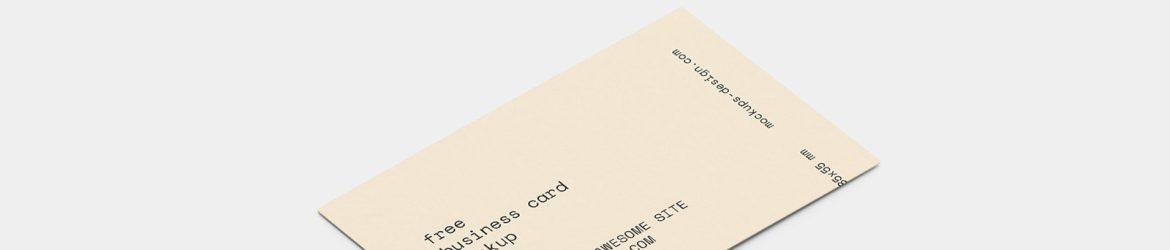 Single business card mockup