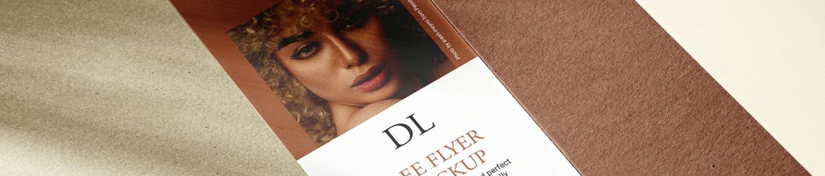 Single DL flyer with some cardboard mockup