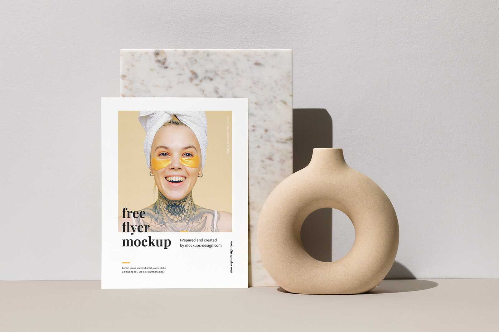 Single letter flyer mockup - Instant Download