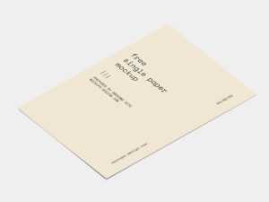 Single paper