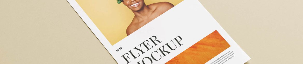 Single-sheet tabloid flyer mockup