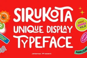 Sirukota Display Font