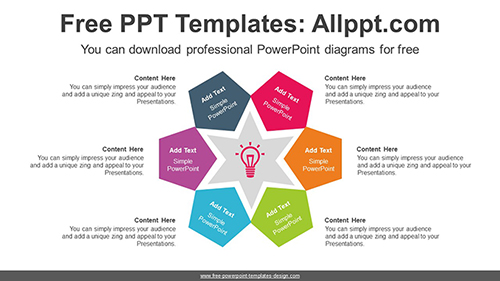 Six Pentagons PowerPoint Diagram