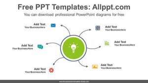Six Radial Icons PowerPoint Diagram