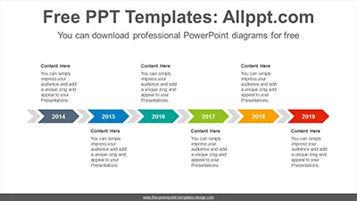 Six step chevron PowerPoint Diagram Template