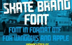 Skate Brand Display Font