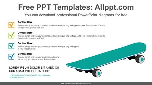 Skateboard PowerPoint Diagram Template