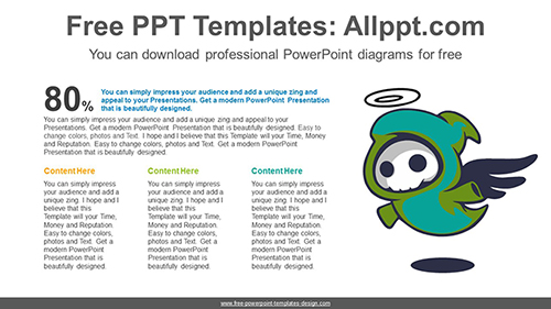 Skeleton ghost PowerPoint Diagram