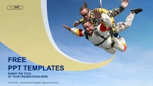 Skydiving tandem exhilaration PowerPoint Templates