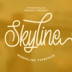 Skyline Monoline Script Font