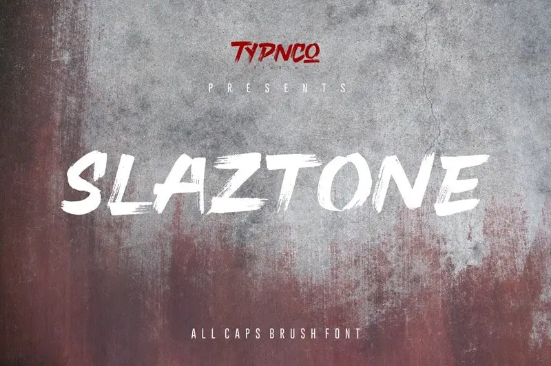 Slaztone Brush Font