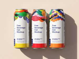 Sleek aluminium beverage can mockup