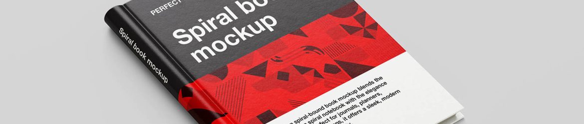 Sleek spiral-bound book mockup Sleek spiral-bound book mockup