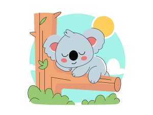 Sleeping Koala Illustration
