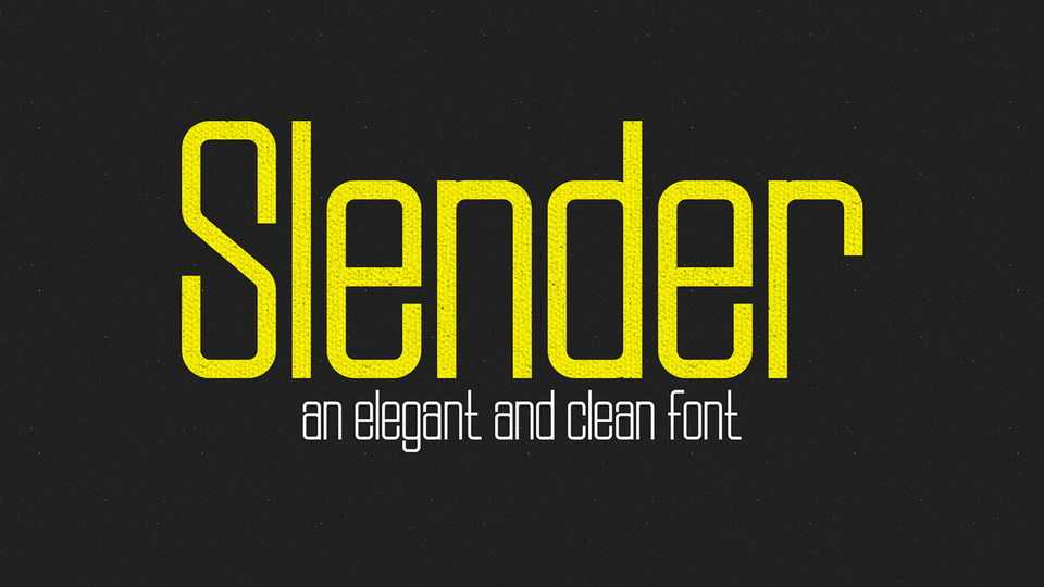 Slender Font Family › Fontesk