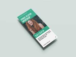 Slim vertical flyer mockup - Instant Download