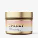 Slip lid tin mockup / 100 ml